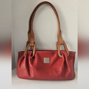 I Medici Firenze Red Italian Leather Shoulder Bag
